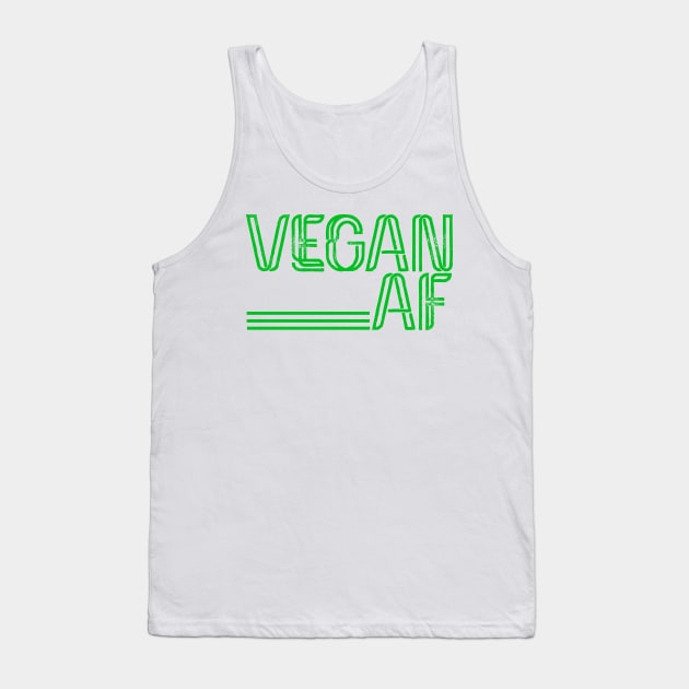 Vegan AF, Funny Vegan Christmas Gifts 2023 Tank Top by KindWanderer